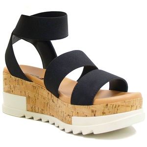 SODA Madyson Elastic Flatform Sandals